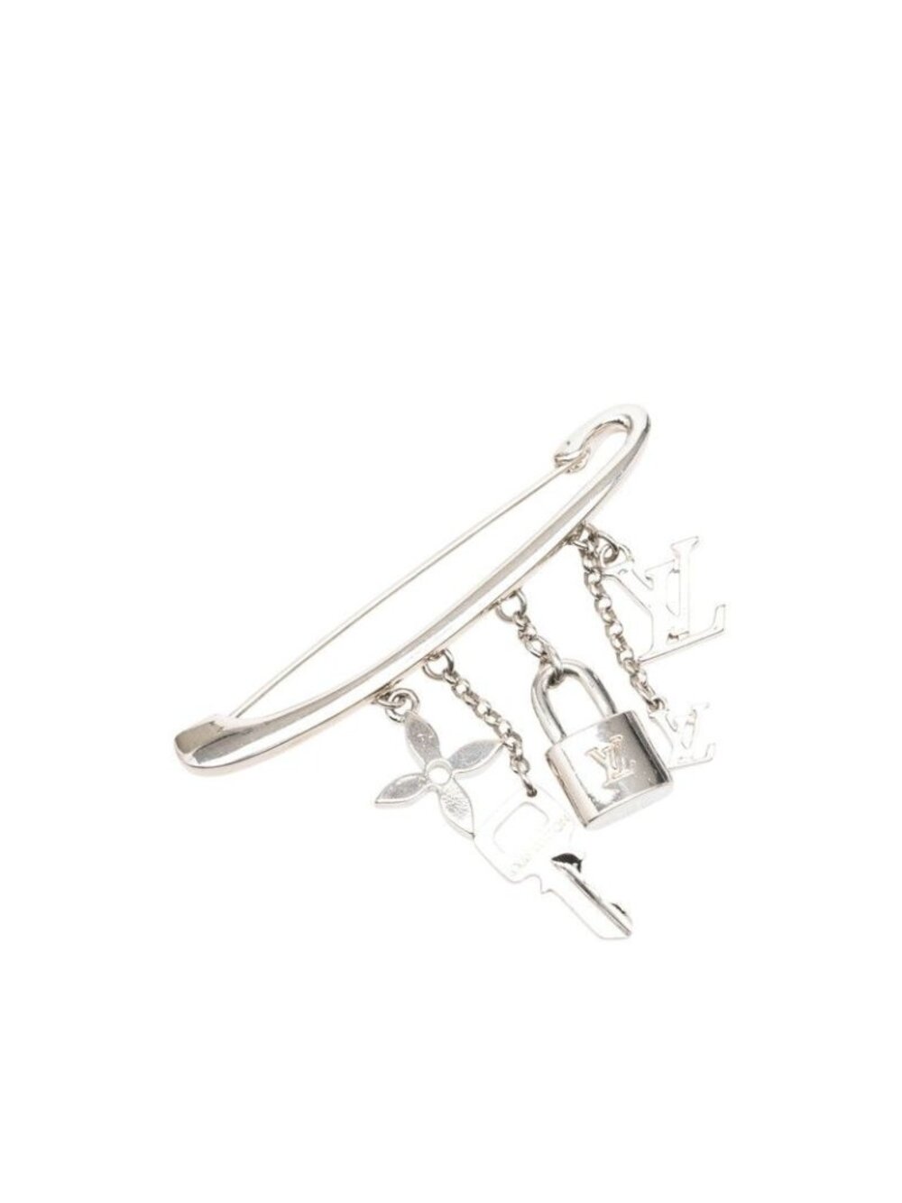 Louis Vuitton Broche Et Bangle Nuris Pin Brooch Silver Metal